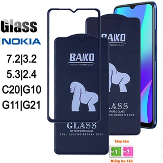Kính cường lực Baiko Nokia C30 C20 G21 G10 G11 5.3 2.4 7.2 3.2 Cao cấp Siêu bền Full màn - Phụ kiện ATI