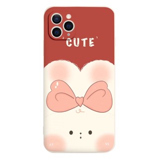 Ốp iphone silicon thỏ nơ cute ip 7 8 Plus 6 6s Plus 11 13 12 14 Pro MAX XR X XS MAX SE 2020 e2147