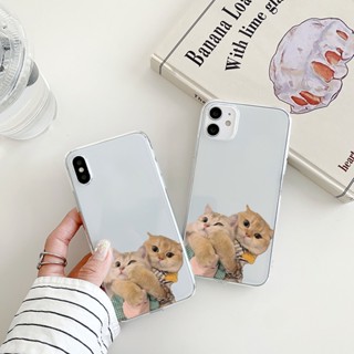 Ốp lưng iphone Ốp Điện Thoại Trong Suốt In Hình 2 chú mèo Cho Iphone 8P13Promax 12 11 xr/xs/Plus/Pro/Max/Mini u520