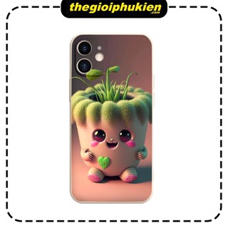 Ốp điện thoại iphone tpu bảo vệ cam chậu hồng 7 8 Plus 6 6s Plus 11 13 12 14 Pro MAX XR X XS MAX - e6193