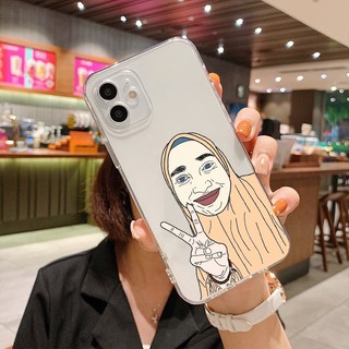 Ốp Điện Thoại Trong Suốt Chống Sốc cô gái choàng khăn vàng Cho iPhone 14/13 Pro max 12 Pro max 11 Pro max xr xs max u675