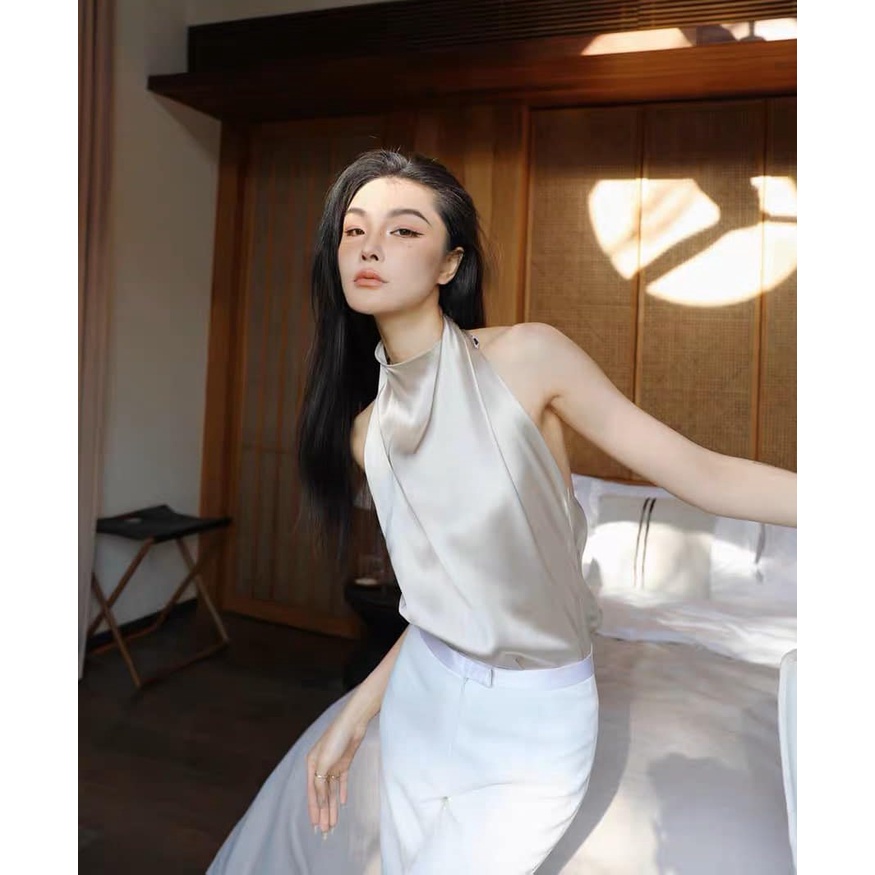 Áo Lụa Yếm Cổ Lọ Eclipse Clothing