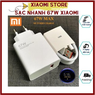 Sạc Xiaomi 67W, Sạc Nhanh Xiaomi 67W, Bộ Sạc Nhanh Xiaomi 67W Chính Hãng,Sạc Xiaomi 67W Bóc Máy, Bảo Hành 6T