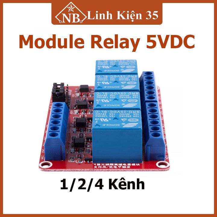 Module relay 5VDC 124 kênh high low