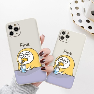 Ốp iphone cute  vịt uống nước fine đủ mã 6 6s plus 7 8 plus x xs xr 14promax 13 12 11 pro max plus e4212