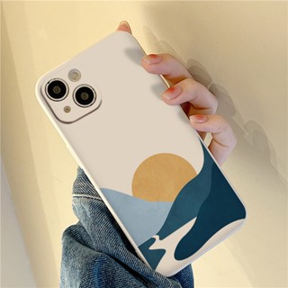Ốp điện thoại iphone cảnh mặt trời mọc núi xanh đẹp BVC 7plus/8plus/x/xs/xs max/11/11pro max 12 13 14 plus e4477