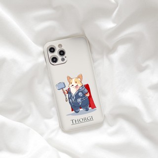 Ốp lưng iphone cạnh vuông thần THOR THORGI hình cún iphone 6/7plus/8/8plus/x/xs/11/12/13/pro/14promax