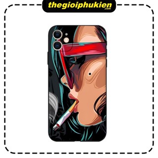 ỐP IPHONE cạnh vuông BVC cô nàng chất chơi ip 7 8 Plus 6 6s Plus 11 13 12 14 Pro MAX XR X XS MAX - q2033