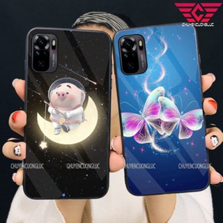 Ốp Lưng Xiaomi Note 10/ 10 PRO/ 10S/ NOTE 11/ 11 PRO/ 11S Bằng kính HOA LÁ, NỮ TÍNH 2023