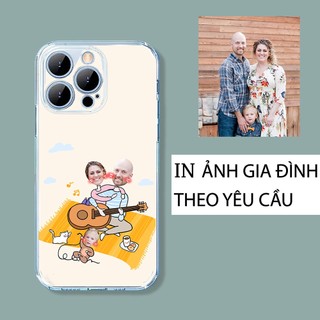 Ốp iphone in hình theo yêu cầu dễ thương in hình  gia đình cho iphone đủ mã
