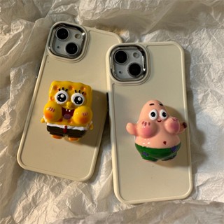 Ốp Điện Thoại Mềm Có Giá Đỡ Hình SpongeBob Dễ Thương Cho Iphone 14 14 Pro 14 Pro Max 11 12 promax 13 Pro Max