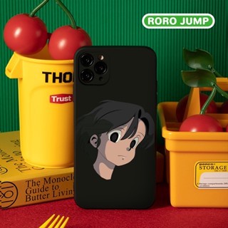 Ốp lưng iphone bảo vệ camera cô gái tóc đen dễ thương iPhone 14, 13, 12 Mini Pro Max, 11 Pro Pro Max/ Xs Max/ XR 7 e4343