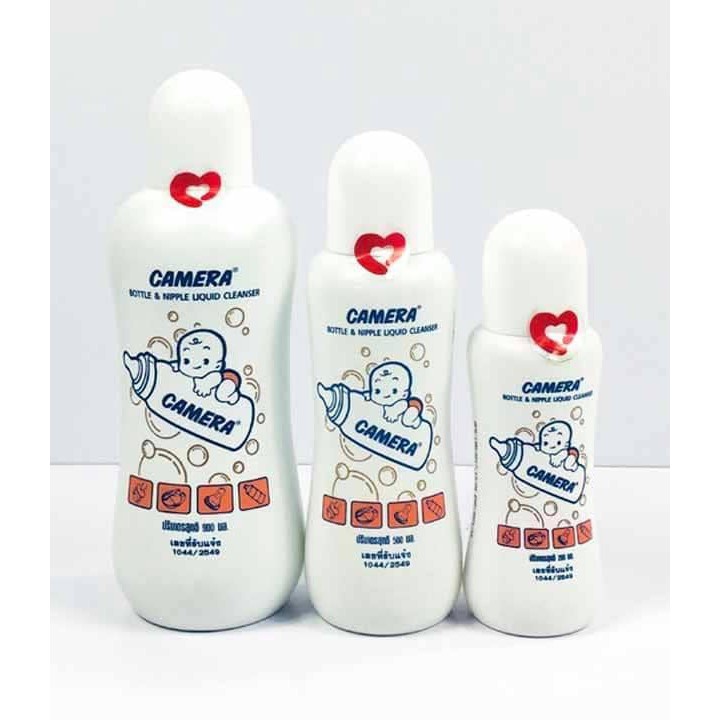 Nước súc bình sữa camera