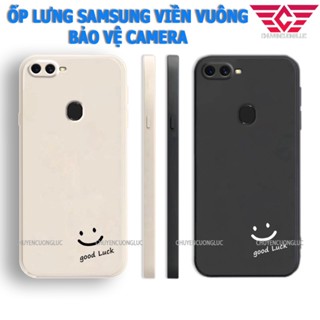 Ốp lưng Oppo A7 / A5s / A12 / A12s in hình mặt cười may mắn viền vuông cực đẹp