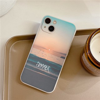 Ốp lưng điên thoại ốp lưng iphone mặt trời mọc trên biển sum cho Iphone 7 8 Plus X XS XS Max 11 12 13 14 Pro Max e4469
