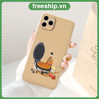 Ốp lưng Iphone viền vuông Lò nướng bánh cute cho iphone 6/7/8Plus X XS xr xsmax 11/12/13/14pro promax e5228