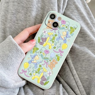 Ốp iphone vuông gấu và bóng bay tạo kiểu 14 Plus/ 14 Pro/ 13/ 12 Pro Max 6 6s Plus 7 Plus 8 Plus xr xsmax e4454