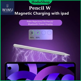 Bút cảm ứng chống tì tay WIWU Pencil W cho Tablet , máy tính bảng Pro 11,12.9 M1 ,Air 5/4 ,hỗ trợ sạc không dây cạnh máy