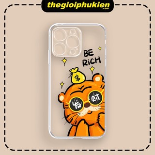 Ốp điện thoại trong suốt hổ be rich cho Iphone 13 promax 13 13pro 7 plus 8 plus 11 promax 11 X XS Max 12 pro Max - u2027