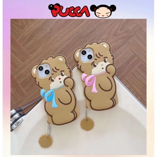 Ốp Lưng iPhone Silicon Hoạt Hình Gấu Nơ Dễ Thương 7Plus/XsMax/11ProMax/12ProMax/13ProMax