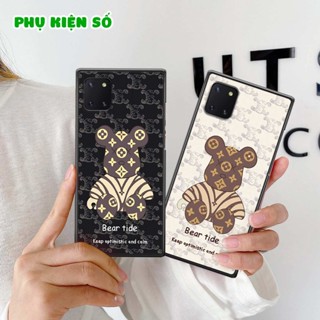 Ốp lưng Samsung Note 10 Lite hình gấu bearbrick, smile thời trang, ốp lưng rẻ bền đẹp
