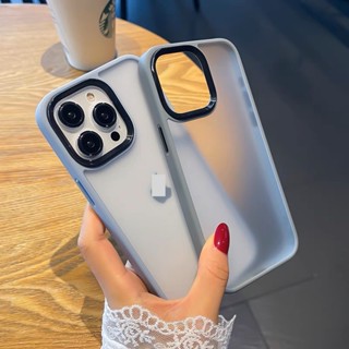 SẴN CHO IPHONE 14 - Ốp lưng nhám ko bám vân tay, viền màu silicon