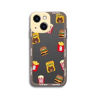 Ốp lưng dẻo iPhone gấu brown chips và pop cho 14, 13, 12 Mini, 12 Pro Max, 11Pro Pro Max/ Xs Max/ XR 7 SE th3028