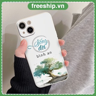 Ốp iphone vuông Sống đời bình an cho 14 Plus/ 14 Pro/ 13/ 12 Pro Max 6 6s Plus 7 Plus 8 Plus xr xsmax e5236