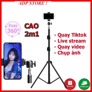 Gậy chụp hình 3 chân điện thoại live stream quay video xoay được 360 độ