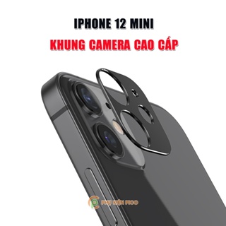 Dán camera Iphone 12 Mini - Khung kim loại bảo vệ camera Iphone 12 Mini chống trầy xước va đập