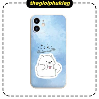 Ốp điện thoại gấu trắng dễ thương cho Iphone 13 promax 13 13pro 7 plus 8 plus 11 promax 11 X XS Max 12 pro Max - e7028