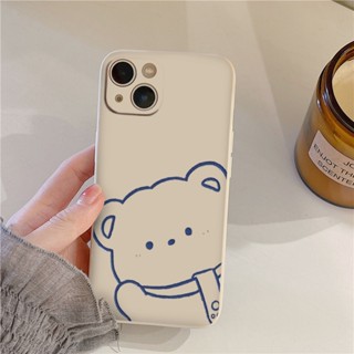 Ốp iphone gấu quàng khăn đáng yêu Apple iphone Case 7+ 8 plus 12 Pro max 11 Pro X XS MAX XR 14 13pro promax e4187
