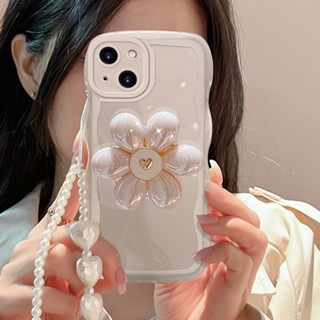 Ốp Điện Thoại Mềm Họa Tiết Hoa Kèm Dây Đeo Cho Iphone 14 pro max 14 plus 14 13 pro max 12 pro max 11 pro max