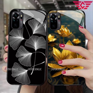 Ốp Lưng Xiaomi Note 10/ 10 PRO/ 10S/ NOTE 11/ 11 PRO/ 11S Bằng kính HOA LÁ SANG TRỌNG 2023