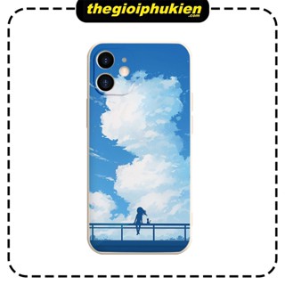 Ốp điện thoại iphone trời xanh anime 7 8 Plus 6 6s Plus 11 13 12 14 Pro MAX XR X XS MAX - e7079