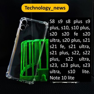 Ốp lưng dẻo trong suốt chống va đập Samsung S8 S9 S10 S20 S21 S22 S23 Note 8 9 10 20 Plus Pro Ultra Fe Lite dày dặn