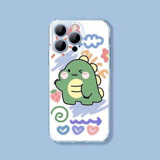 Ốp iphone silicon hình khủng long cute ip 7 8 Plus 6 6s Plus 11 13 12 14 Pro MAX XR X XS MAX SE 2020  u413