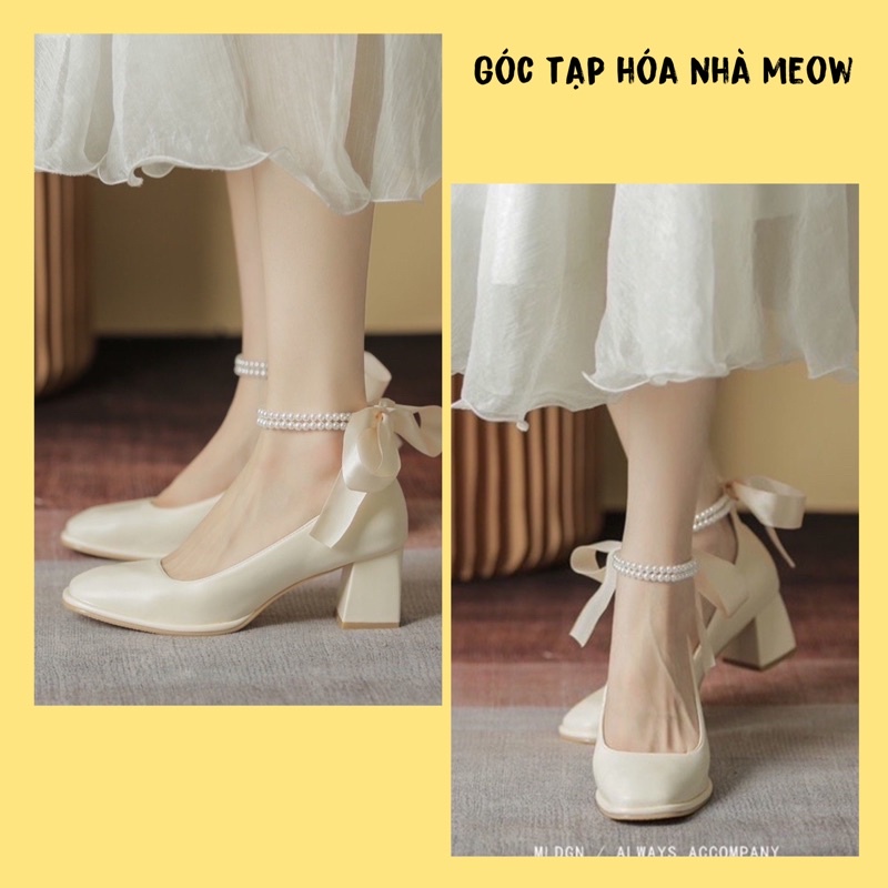 oder giày tiểu thư be