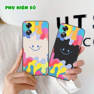 Ốp lưng Oppo A17 / A17K hình gấu bearbrick, smile thời trang, ốp lưng rẻ bền đẹp