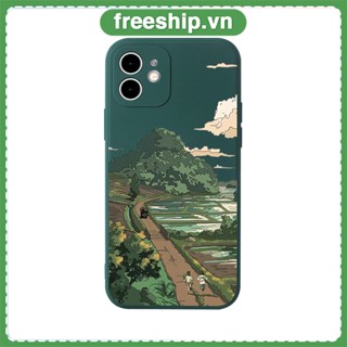 Ốp lưng iphone mềm độc lạ dễ thương núi xanh đủ mã cho Iphone 7 8 Plus SE X XS XS Max 11 12 13 14 Pro Max