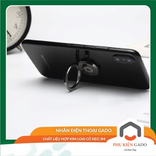 Nhẫn điện thoại GADO ring phone đeo ngón tay vân tròn làm giá đỡ dán điện thoại