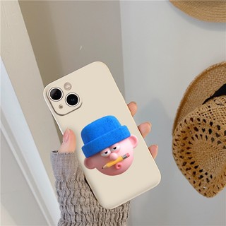 Ốp lưng iphone cậu bé mũ xanh bút chì dễ thương 14 Pro max 6 7 Plus 8 Plus 11 11 Promax X Xs max 12 Pro 13 14  e4411