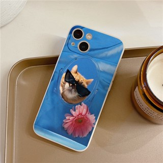 Ốp iphone Mèo ngầu soi gương cute Apple iphone Case 7+ 8 plus 12 Pro max 11 Pro X XS MAX XR 14 13pro promax e5166