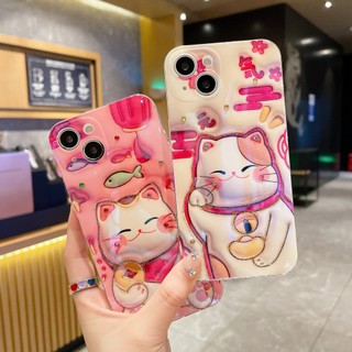 Ốp Điện Thoại Cứng Hình Mèo May Mắn 3d Cho Iphone 14 14 Pro 14 Pro Max 11 12 promax 13 Pro Max