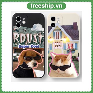 Ốp lưng iphone chó mèo đeo kính siêu ngầu bựa hoạt hình cho iphone 14 13/12/Xs/11/7/8/Plus/Mini/ProMax/xsmax