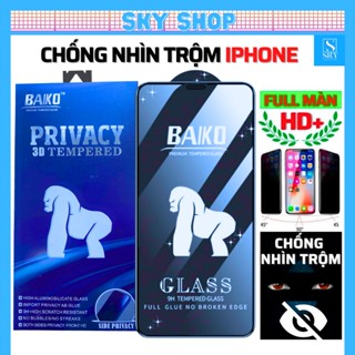 Cường lực chống nhìn trộm baiko iphone 11 pro max 12 pro max 13 pro max 14 pro max x xr xs max 7 8 plus [SKY]