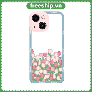 Ốp lưng điên thoại ốp lưng iphone vườn hoa tulip hồng cho Iphone 7 8 Plus SE X XS XS Max 11 12 13 14 Pro Max th3057