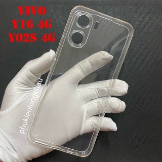 Ốp Lưng Vivo Y16 4G / Y02s 4G Dẻo Trong Tốt Lâu Ố Vàng