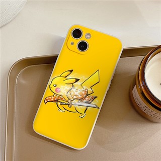 Ốp iphone vuông pi.ka.chu cầm k.iế.m chất 14 Plus/ 14 Pro/ 13/ 12 Pro Max 6 6s Plus 7 Plus 8 Plus xr xsmax e4378