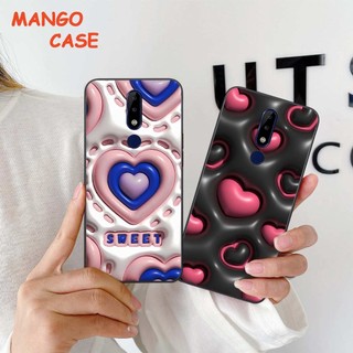 Ốp lưng Nokia X5 / X6 / X7 / 5.1 6.1 8.1 Plus hình in 3D gấu nâu cute, trái tim kẹo dễ thương, rẻ bền đẹp